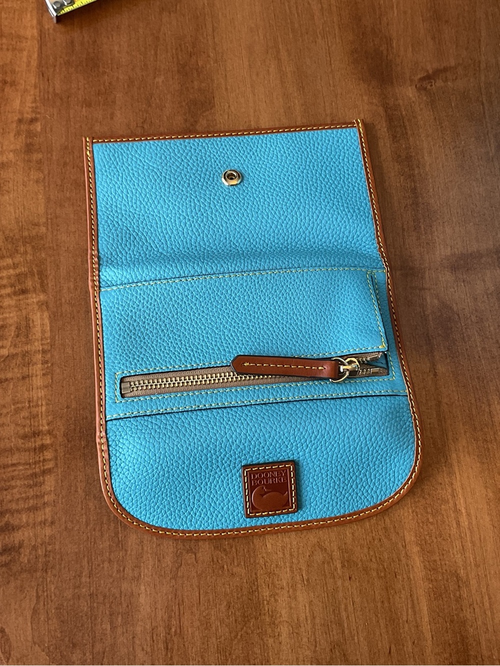 Dooney & Bourke Sky Blue pebble Drawstring Bucket Bag with Matching Wallet - Picture 13 of 15